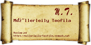 Müllerleily Teofila névjegykártya